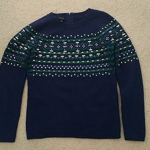 Talbots Fair Isle Jeweled Sweater
